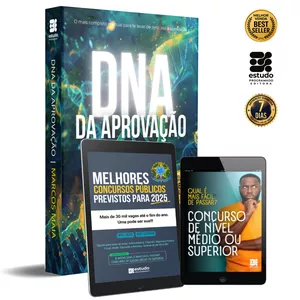 Imagem de capa para o Ebook 3 eBooks pelo preço de 1. DNA da Aprovação + Melhores Concursos para 2025 + Qual é Mais Fácil de Passar?