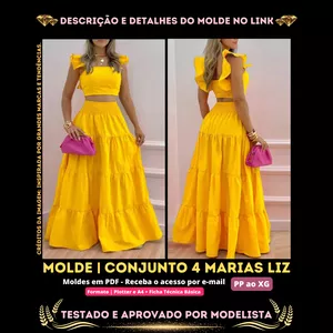 Imagem de capa para o Curso online ✨[Molde em PDF] - Conjunto 4 Marias Liz ID 3696164✨