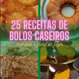 Imagem de capa para o Ebook 25 Receitas de Bolos Incríveis e Fáceis de Fazer