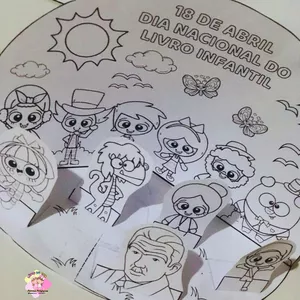 Imagem de capa para o Ebook Atividade interativa dia do livro infantil @)💛