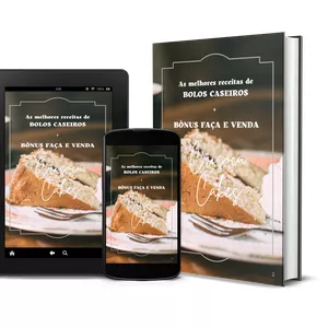 Imagem de capa para o Ebook Receitas bolos caseiros + bônus especial