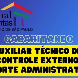 Imagem do curso Gabaritando TCM-SP - Auxiliar Técnico de Controle Externo - Suporte Administrativo