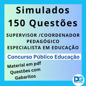 Imagem de capa para o Ebook SIMULADOS DE QUESTÕES / SUPERVISOR EDUCACIONAL /COORDENADOR PEDAGÓGICO
