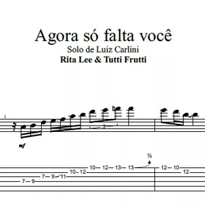 Imagem de capa para o Ebook Solo de Agora Só Falta Você (Rita Lee &amp; Tutti Frutti)