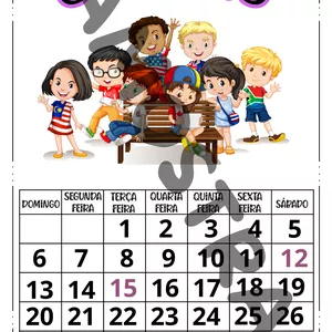 Imagem de capa para o Ebook Calendário Outubro 2024