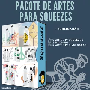 Imagem de capa para o Curso online Pacote de Artes Para Squeezes - Sublimação