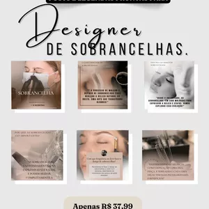 Imagem de capa para o Curso online Pack de Post com Legenda -DESIGNER DE SOBRANCELHAS
