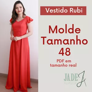 Imagem de capa para o Ebook Molde Vestido Rubi - Tamanho 48