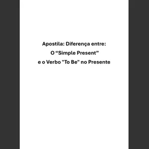 Imagem de capa para o Ebook A diferença entre o Simple Present e o Verbo to be 