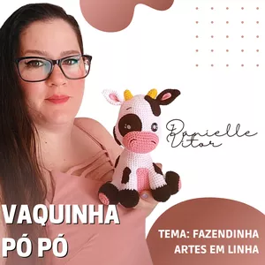 Imagem de capa para o Ebook E-book Fazendinha Artes em Linha - Vaquinha Pó Pó