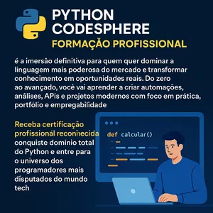 Imagem do curso Python CodeSphere – Formação Profissional 