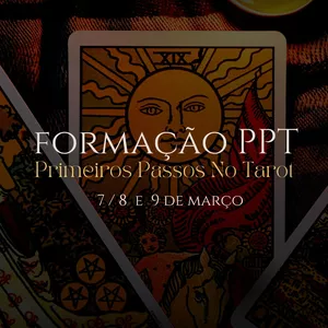 Imagem de capa para o Curso online PPT  - PRIMEIROS PASSOS NO TAROT