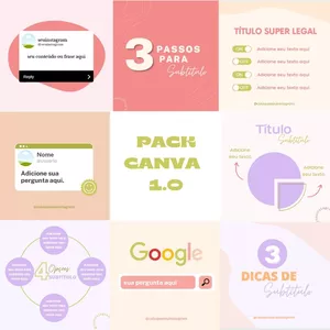 Imagem de capa para o Curso online Pack Canva da Fê 1.0