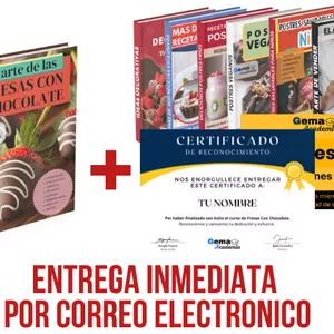 Imagen de portada para Ebook  El Arte de las Fresas con Chocolate + Bonos + Certificado