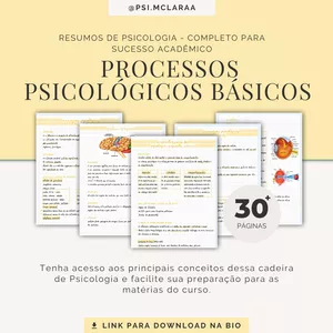 Imagem de capa para o Curso online Processos Psicológicos Básicos – Resumo da Maria Clara
