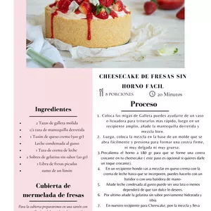 Imagen de portada para Curso online Cheesecake de fresas sin horno facil