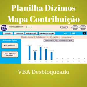 Imagem de capa para o Ebook Planilha Dízimo com Mapa de Contribuição Financeiro