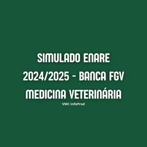 Imagem de capa para o Ebook SIMULADO ENARE - Banca FGV - Medicina Veterinária