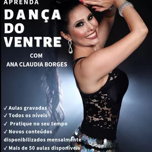 Imagem de capa para o Curso online Aprenda Dança do Ventre com Ana Claudia Borges 