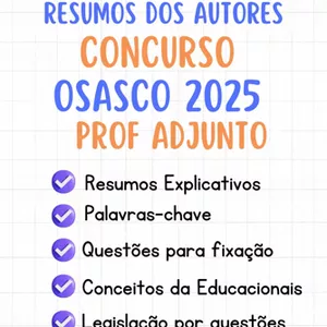 Imagem de capa para o Ebook Resumos para Professor Adjunto – Prefeitura de Osasco