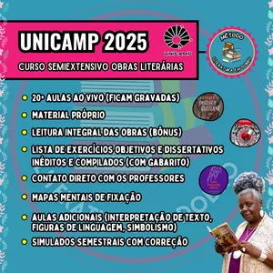 Imagem de capa para o Curso online OBRAS LITERÁRIAS UNICAMP 2025 (CURSO SEMIEXTENSIVO)