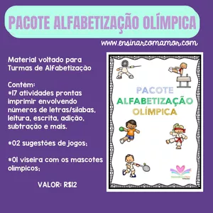 Imagem de capa para o Curso online PACOTE ALFABETIZAÇÃO OLÍMPICA