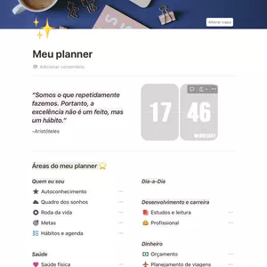 Imagem de capa para o Curso online Meu planner digital ✨