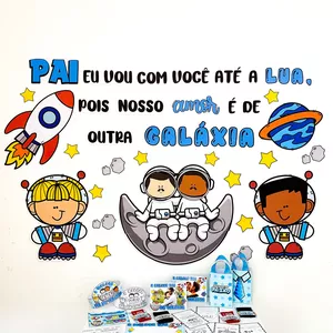 Imagem de capa para o Ebook 🚀🌏Kit Dia dos Pais Tema Galáxias