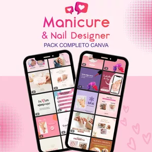 Imagem Pack Canva para Manicure e Nail Designer