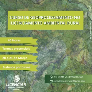 Imagem do curso Geoprocessamento no Licenciamento Ambiental Rural