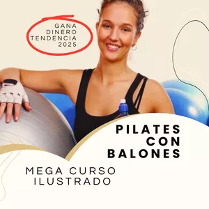 Imagen de portada para Ebook Pilates con balones MEGA CURSO ILUSTRADO 