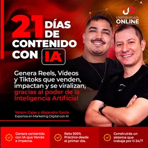 Imagen de portada para Curso online 🔥 Reto 21 Días de Contenido&nbsp;con&nbsp;IA