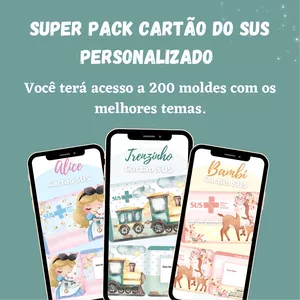 Imagem de capa para o Ebook Super Pack de Cartões do SUS Personalizados 