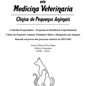Imagem de capa para o Ebook Apostila Preparatória Residência Veterinária UFSM - Clínica médica de pequenos animais, Patologia e Diagnóstico por Imagem