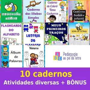 Imagem de capa para o Ebook Cadernos com atividades diversas