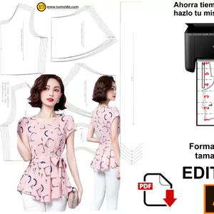 Imagen de portada para Ebook MOLDE BLUSA MUJER  010