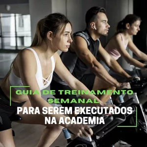 Imagem de capa para o Ebook Guia de Treinamento Semanal para exercícios feitos na Academia