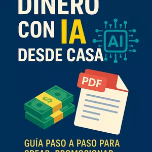 Imagen de portada para Ebook Como ganar dinero con IA desde casa " Guía paso a paso para crear, promocionar y vender tu primer EBook 