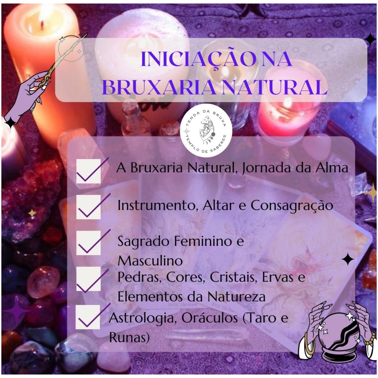 Imagem do curso Bruxaria Natural e Oráculos (Tarot e Runa das Bruxas) 