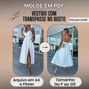 Imagem de capa para o Ebook Molde Vestido com Transpasse no Busto