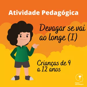 Imagem de capa para o Curso online Devagar se vai ao longe - Texto ficcional "A lebre e a tartaruga" leitura e interpretação