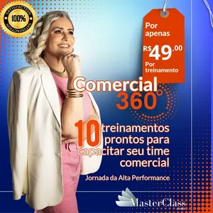 Imagem de capa para o Ebook Comercial 360º – 10 treinamentos prontos para capacitar seu time comercial