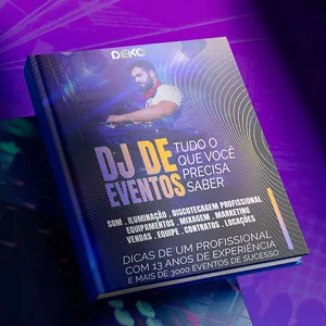 Imagem de capa para o Ebook DJ de Eventos: Tudo o que Você Precisa Saber + Bônus (Modelo Contrato)