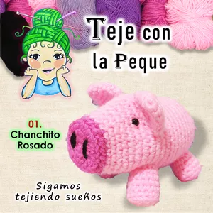Imagen de portada para Ebook Patrón Amigurumi: Chanchito Rosado