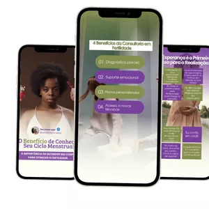 Imagem de capa para o Curso online Pacote de Reels - terapeuta de fertilidade 