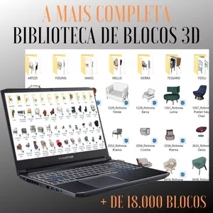Imagem principal do produto A MAIS COMPLETA BIBLIOTECA DE BLOCOS 3D