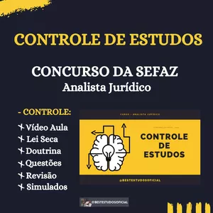 Imagem de capa para o Ebook CONTROLE DE ESTUDOS DO CONCURSO DA SEFAZ CE - CARGO Analista Jurídico