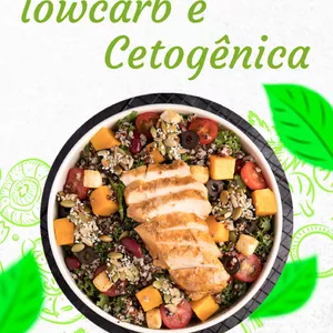 Imagem de capa para o Ebook Low Carb e Cetogênica - Informações e Receitas