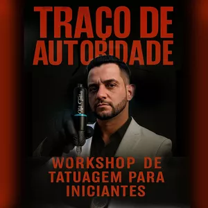 Imagem do curso 👉Traço de Autoridade (Workshop de tatuagem para iniciantes que querem começar com confiança ou quem já tatua e quer mais técnicas) Não é só técnica. "É o seu primeiro rito de passagem como tatuador."