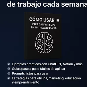 Imagen de portada para Ebook Cómo usar IA para ganar tiempo en tu trabajo diario